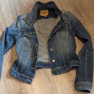 PAIGE Medium Wash Blue Denim Jacket